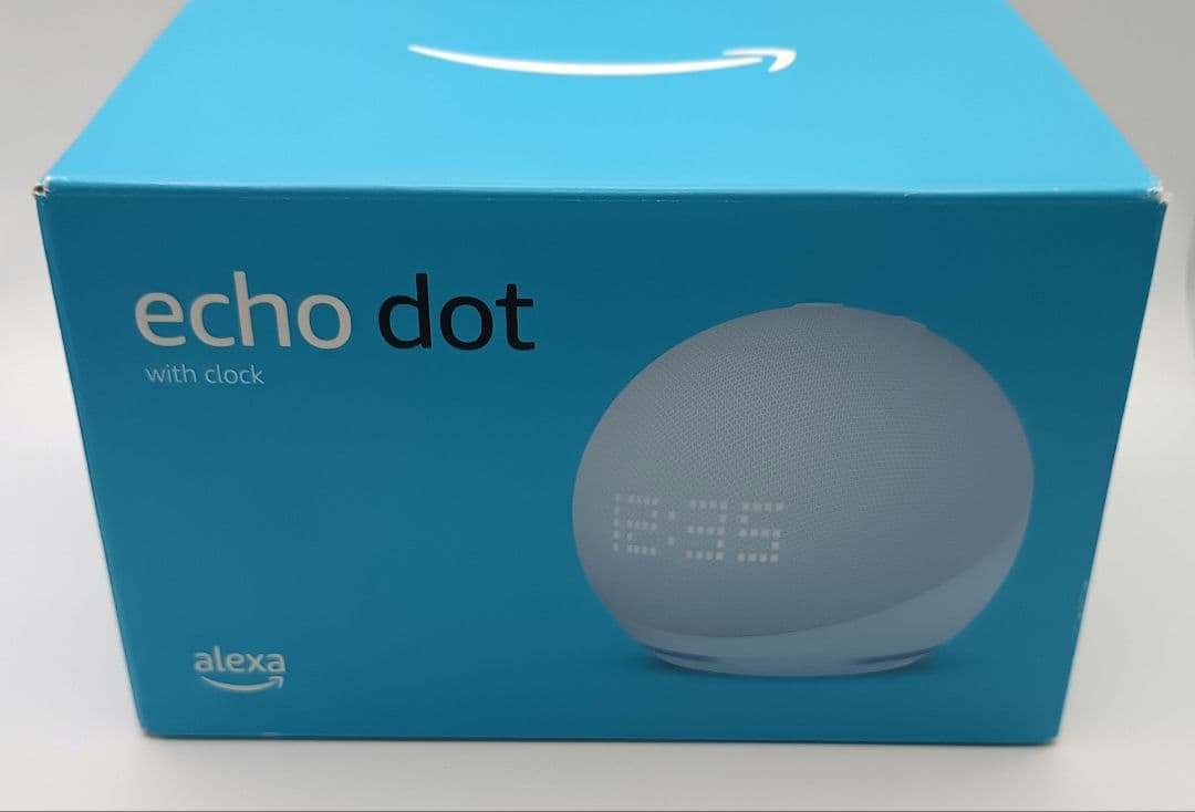 【動作品】Echo Dot with Clock 第5世代 クラウドブルー