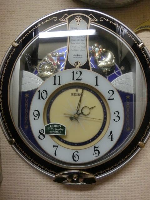 SEIKO 音楽付（5曲）からくり時計 ウェーブシンフォニー 約42×40cm