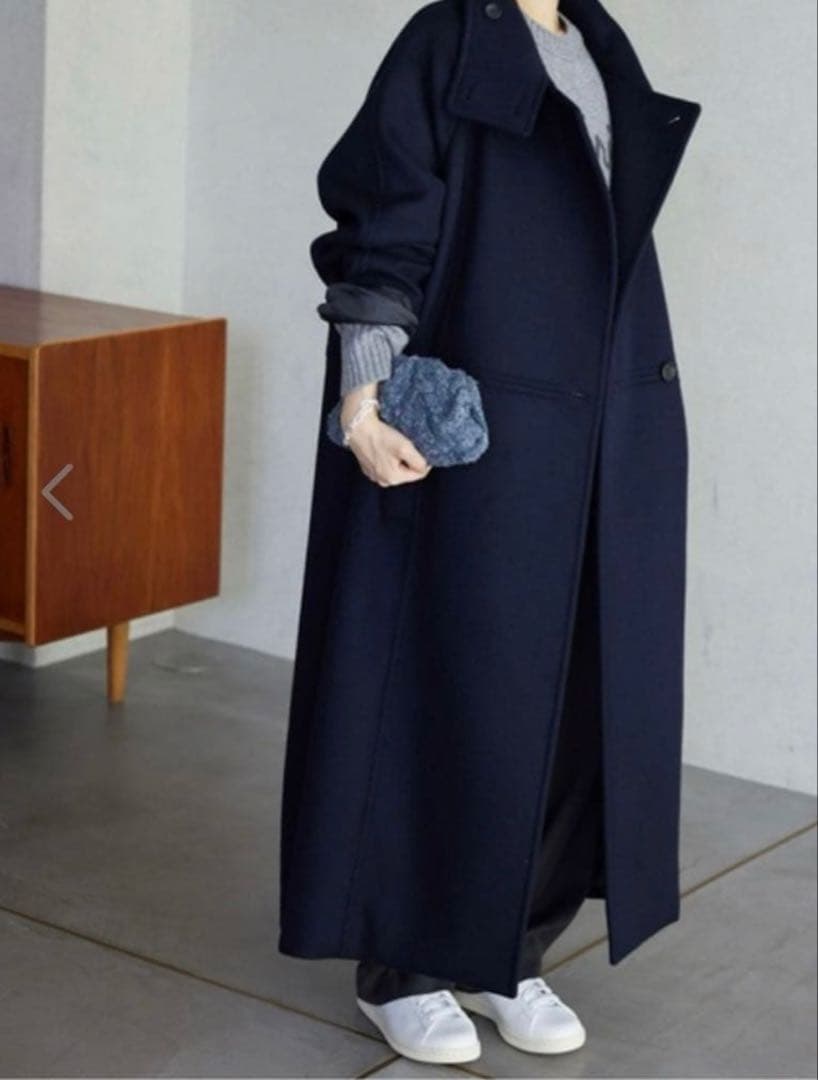 スローブイエナ　ウールスタンドコクーンコート　36