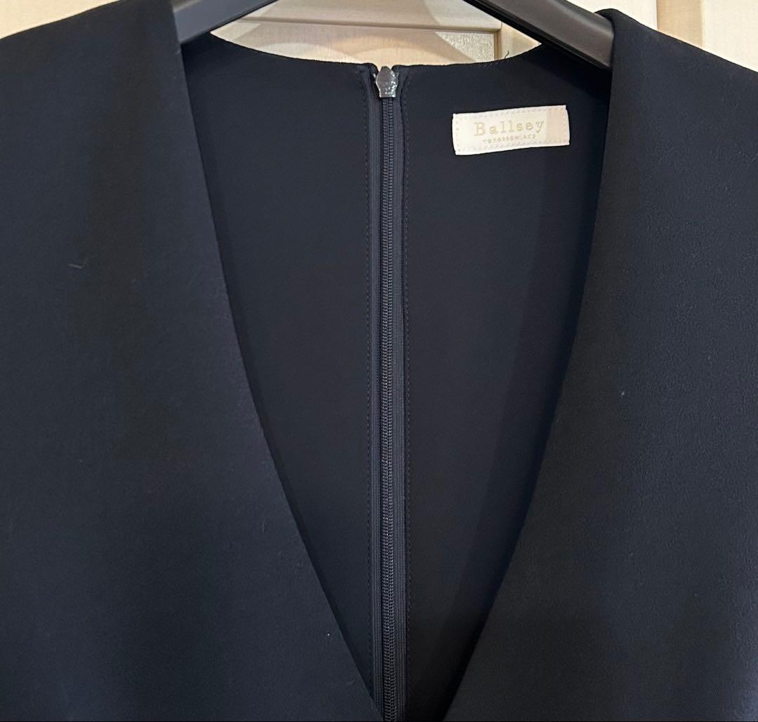 ballsey ジョーゼットジャージーVネックオールインワン34