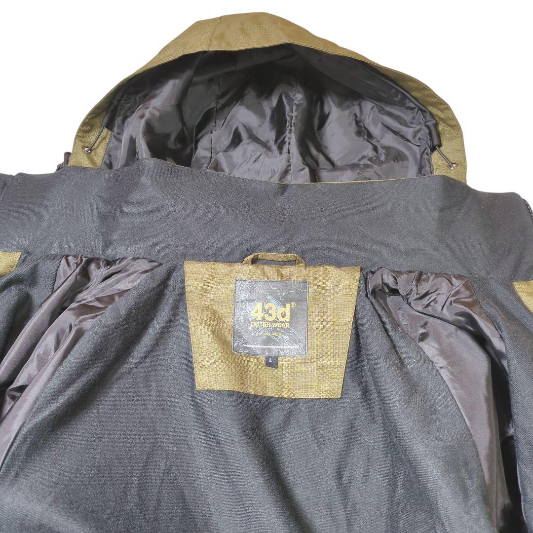 ✨️43d 43DEGREES スノーボードウェア ジャケット カモフラ L