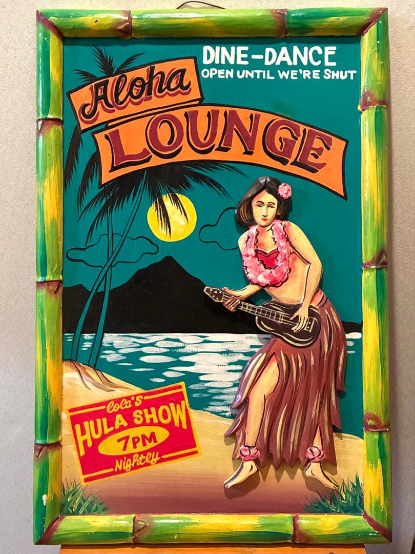 ハワイ　フラガール　サインボード　立体看板　ハワイアン雑貨