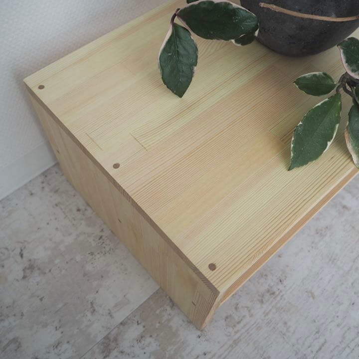 木目の綺麗なコの字ラック/シューズラック