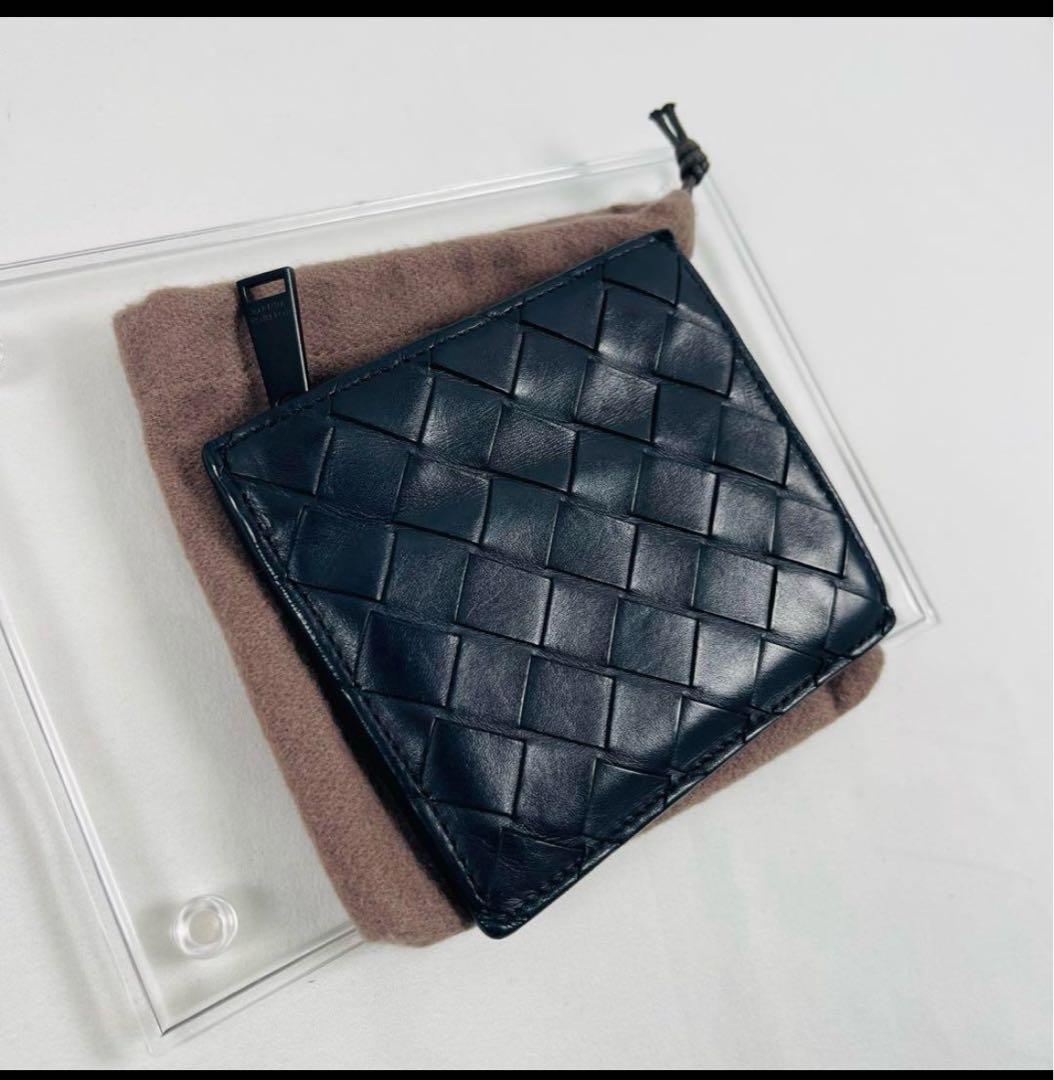 Bottega Veneta ボッテガヴェネタL字コンパクト財布レザー黒