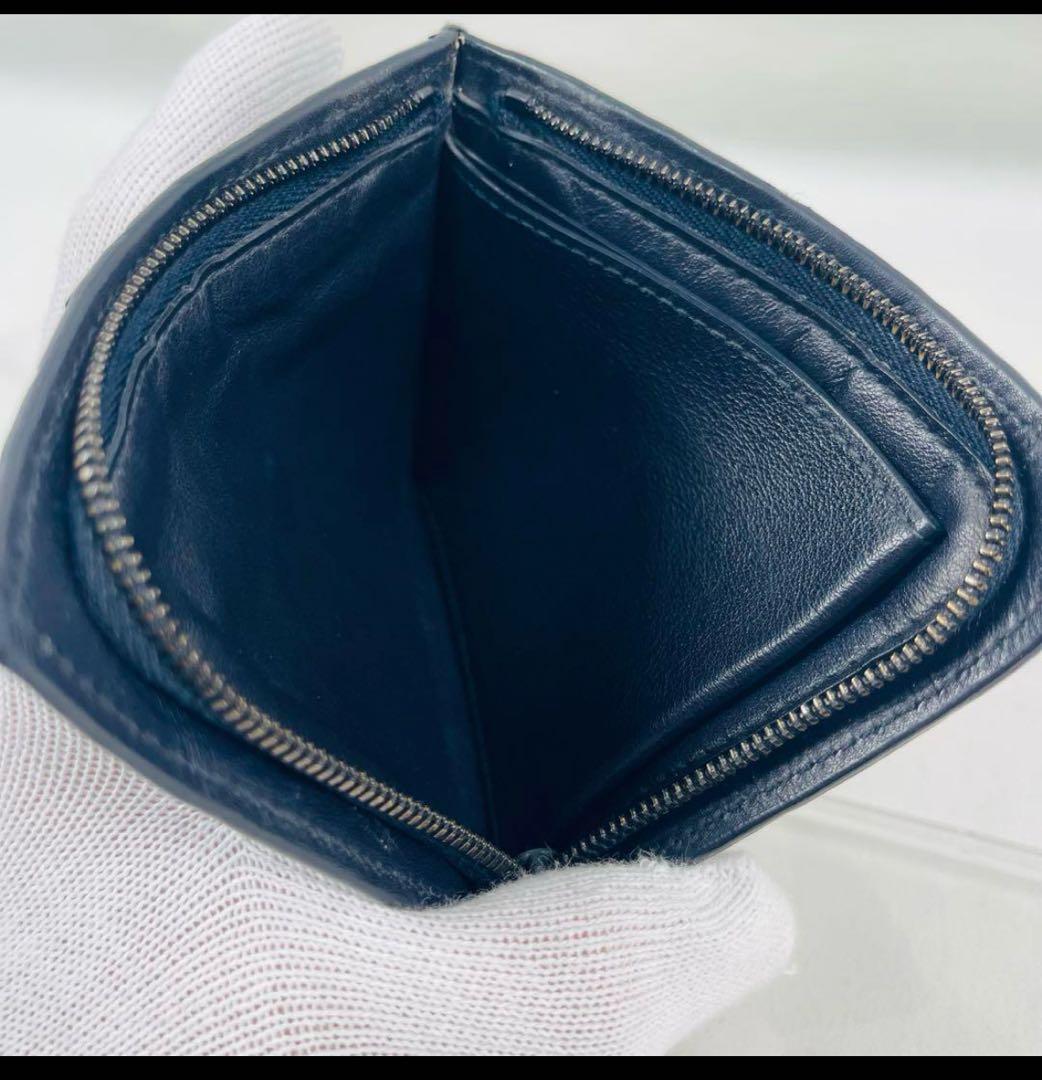 Bottega Veneta ボッテガヴェネタL字コンパクト財布レザー黒