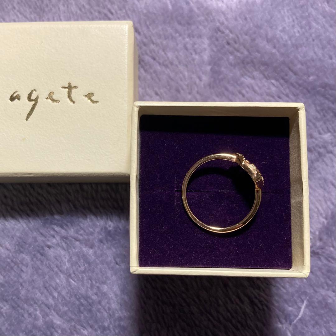 agete k10 透かし薔薇リング