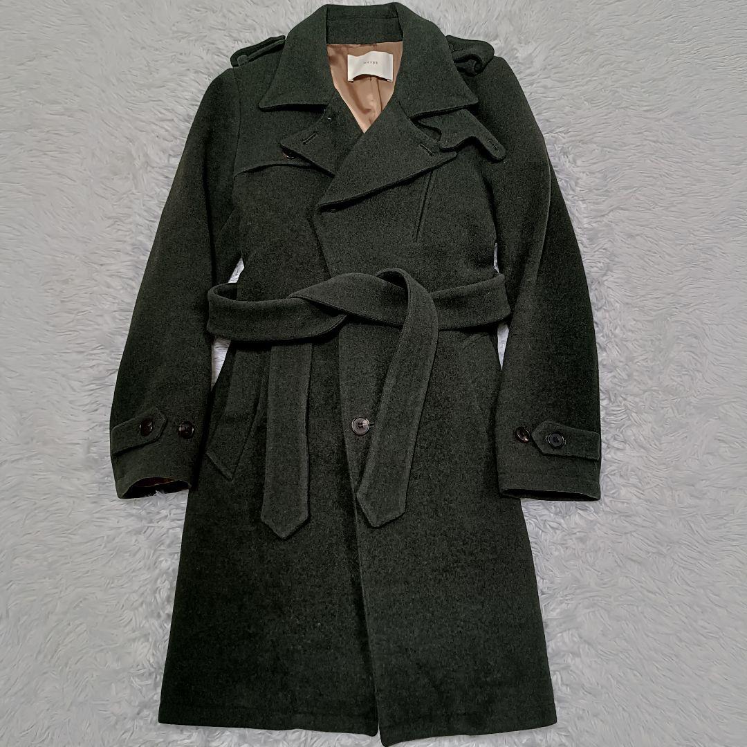 merph メルフ　ウール　チェスターコート　カーキ　サイズⅡ　メンズ