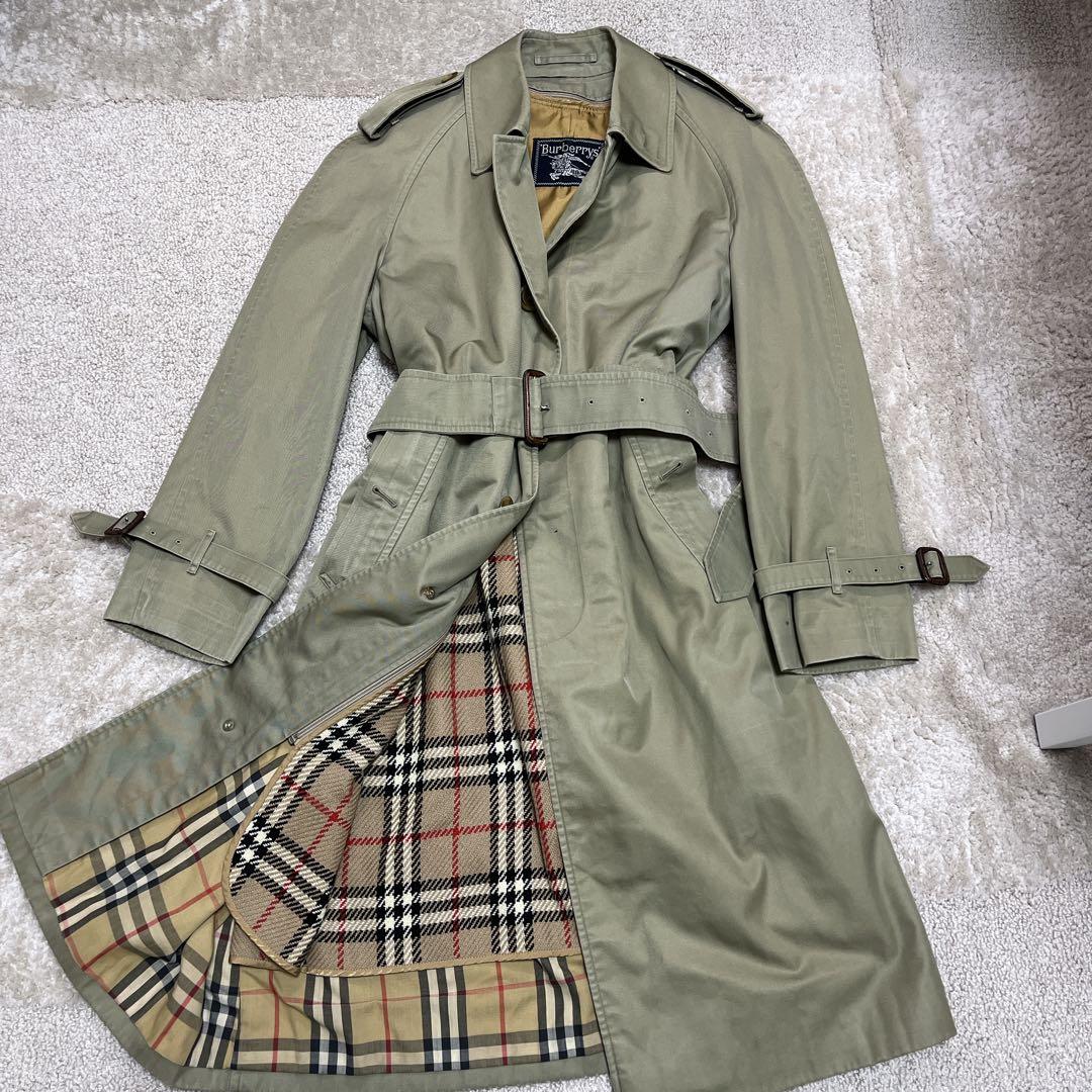 Burberrys カーキ トレンチコート ライナー ベルト付 ノバチェック