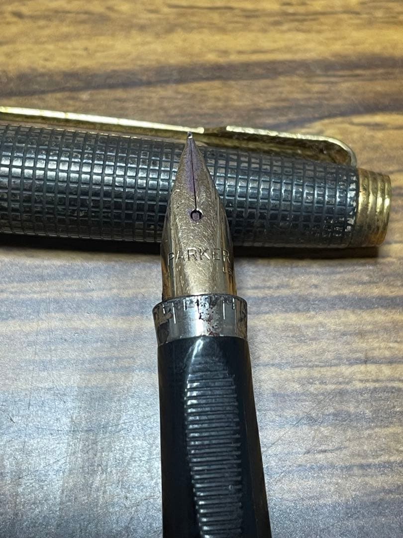 PARKER パーカー　スターリングシルバー万年筆　USA 14金ペン
