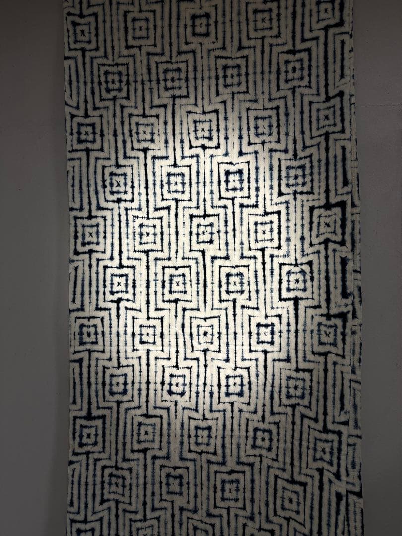 N 「片野絞り」民藝 藍染絞り職人 片野かほり 藍染絞り布 国展 有松絞り