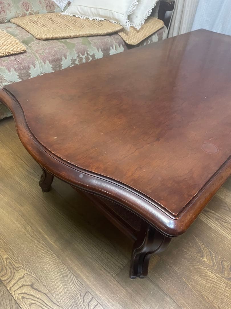 アンティーク　猫足　クラシック木製センターテーブル