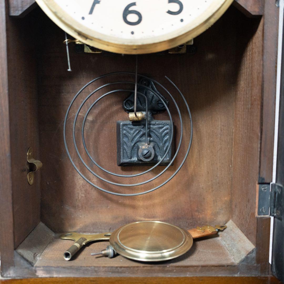 尾張時計　振り子時計　昭和レトロ　オーバーホール済　動作品