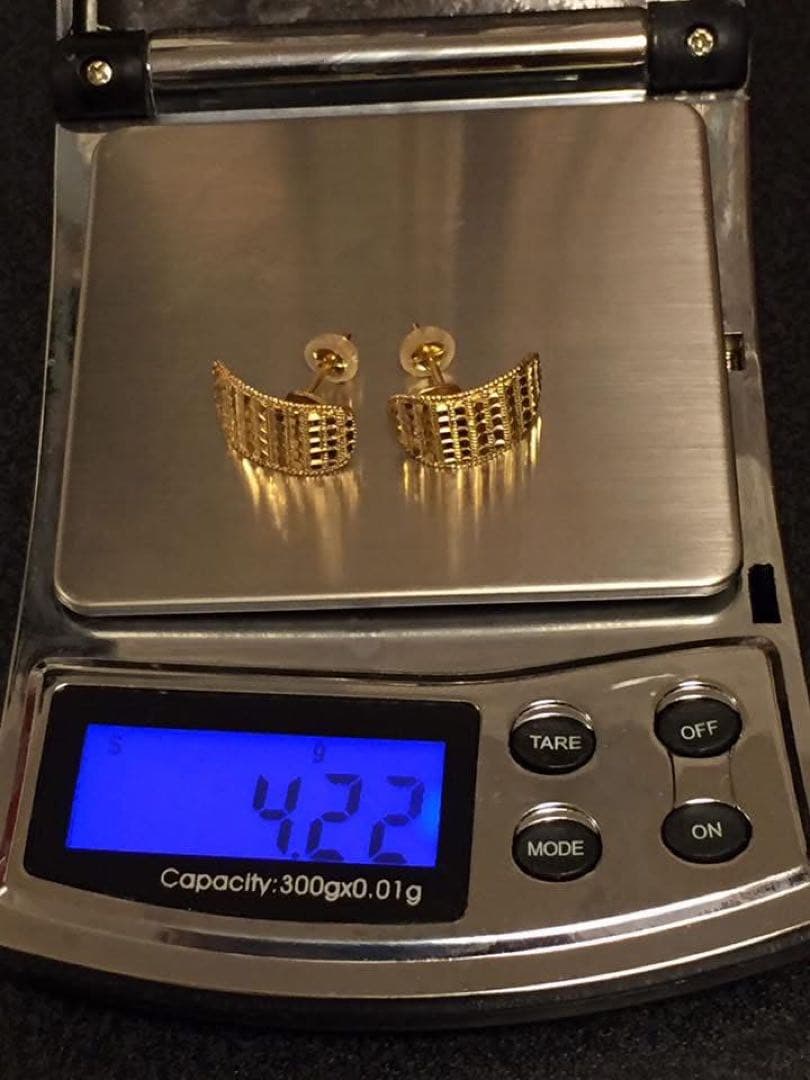 K18イエローゴールドピアス18k 18金　750