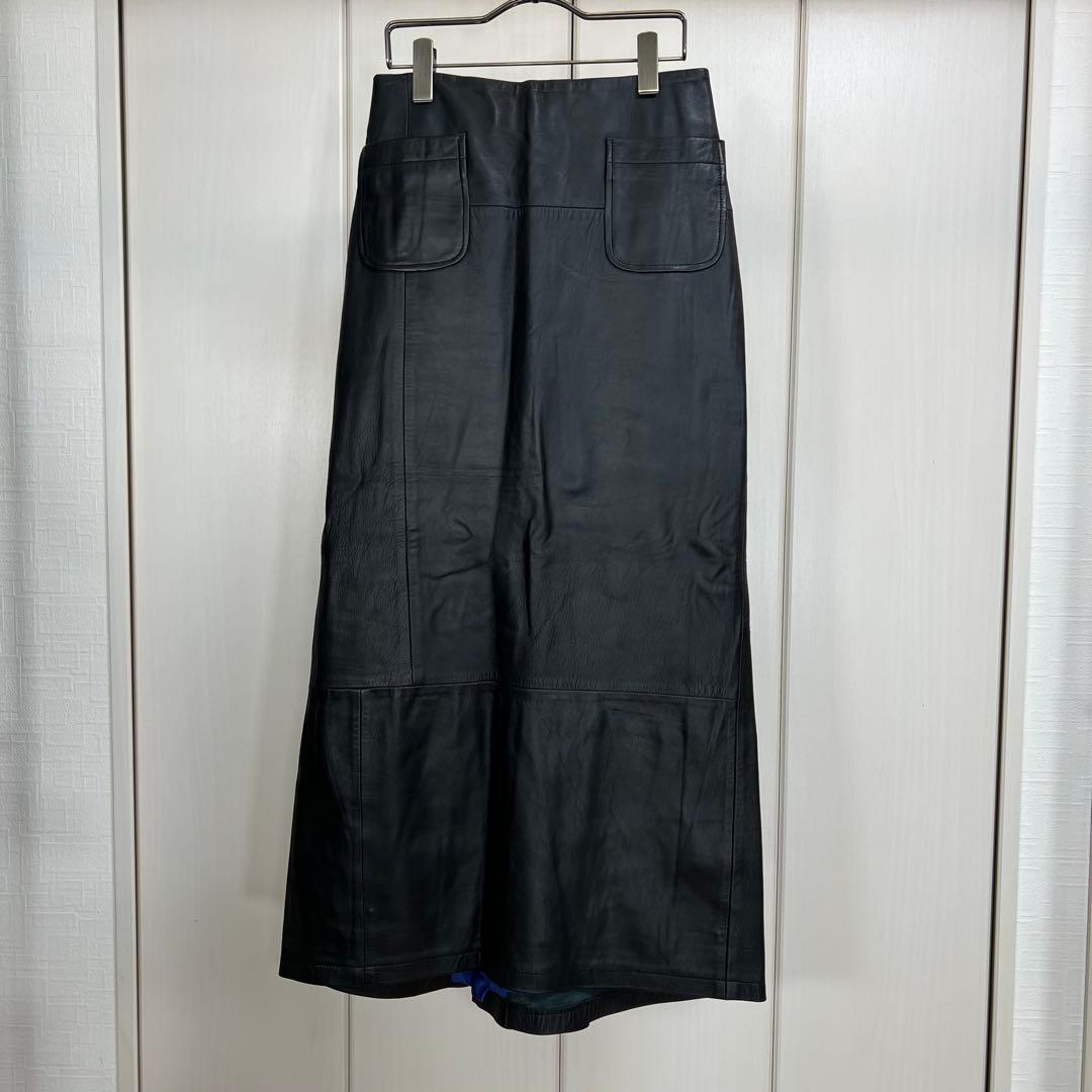 JUNYA WATANABE 00AW 再構築 シープレザー ロングスカート