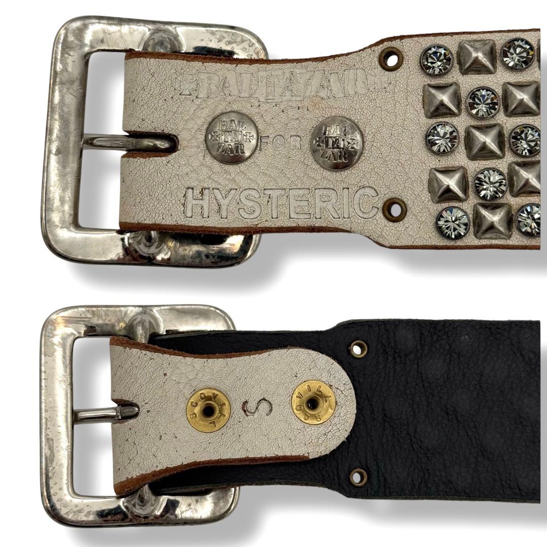 希少 ヒステリックグラマー×バルタザール スワロフスキースタッズレザーベルト