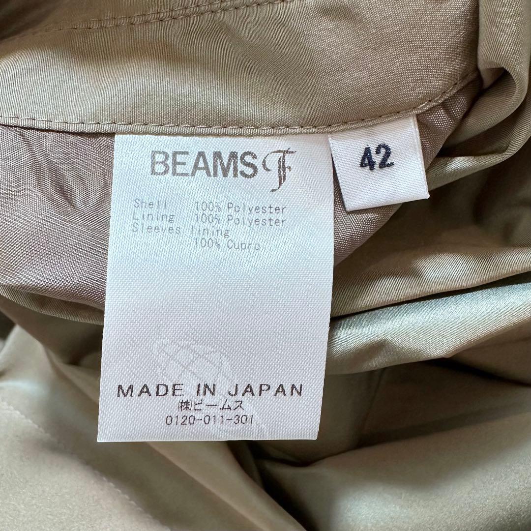 未使用級 XL相当◎ビームスエフ 名品 シングルラグランスリーブコート オリーブ