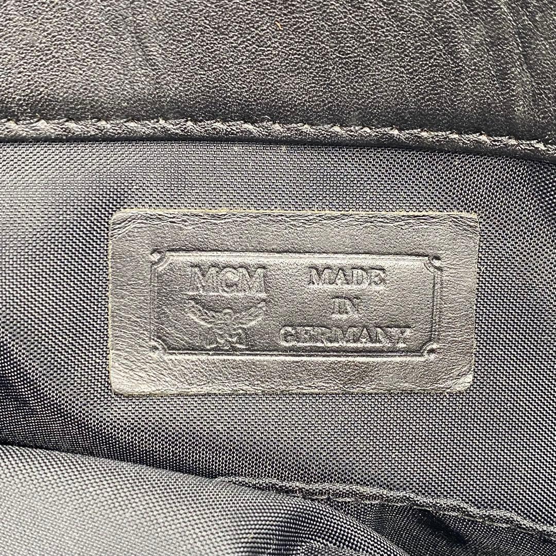 MCM エムシーエム トートバッグ モノグラム ヴィセトス柄 チェーン A4 黒