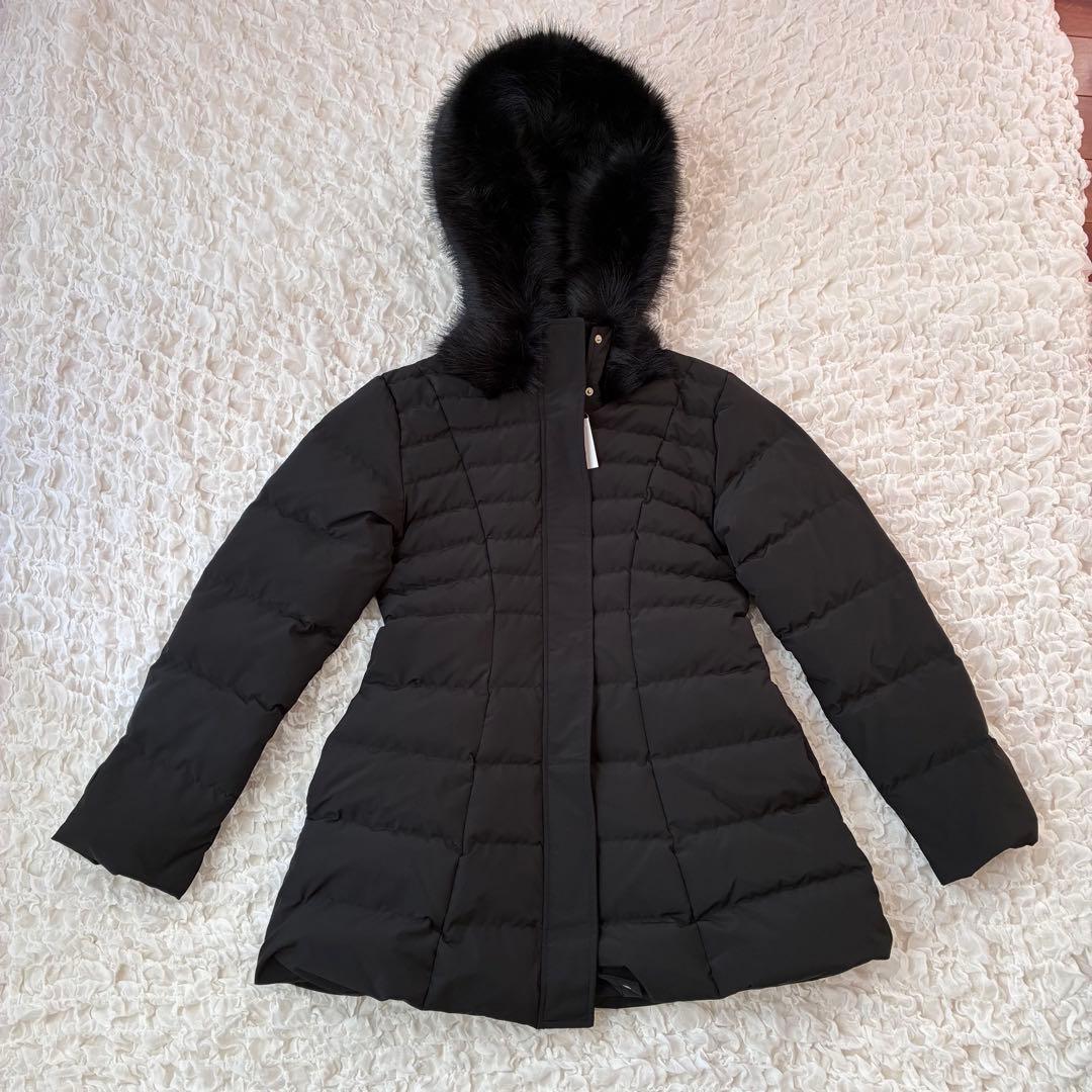 Darich レディミディダウンコート　Ｓ黒　ベルト欠品