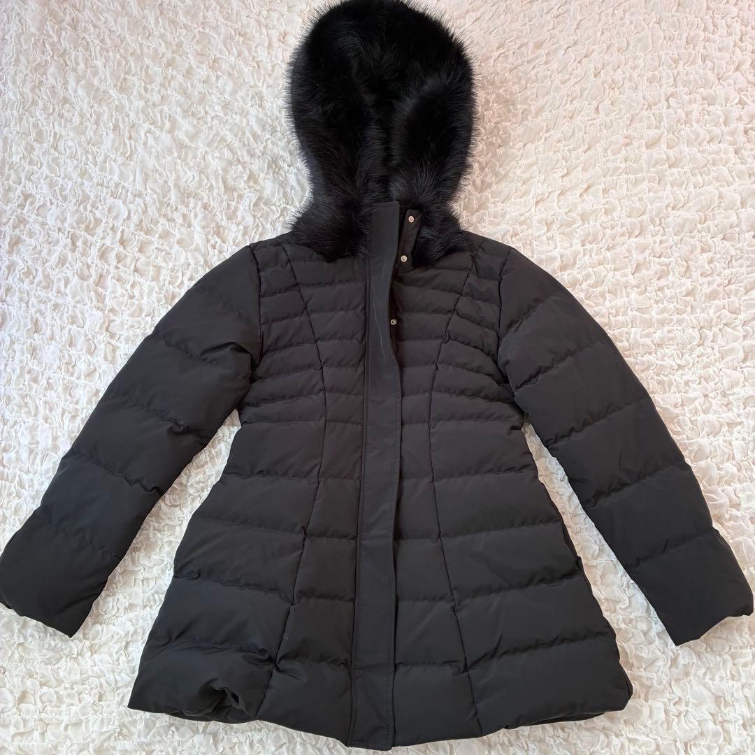 Darich レディミディダウンコート　Ｓ黒　ベルト欠品