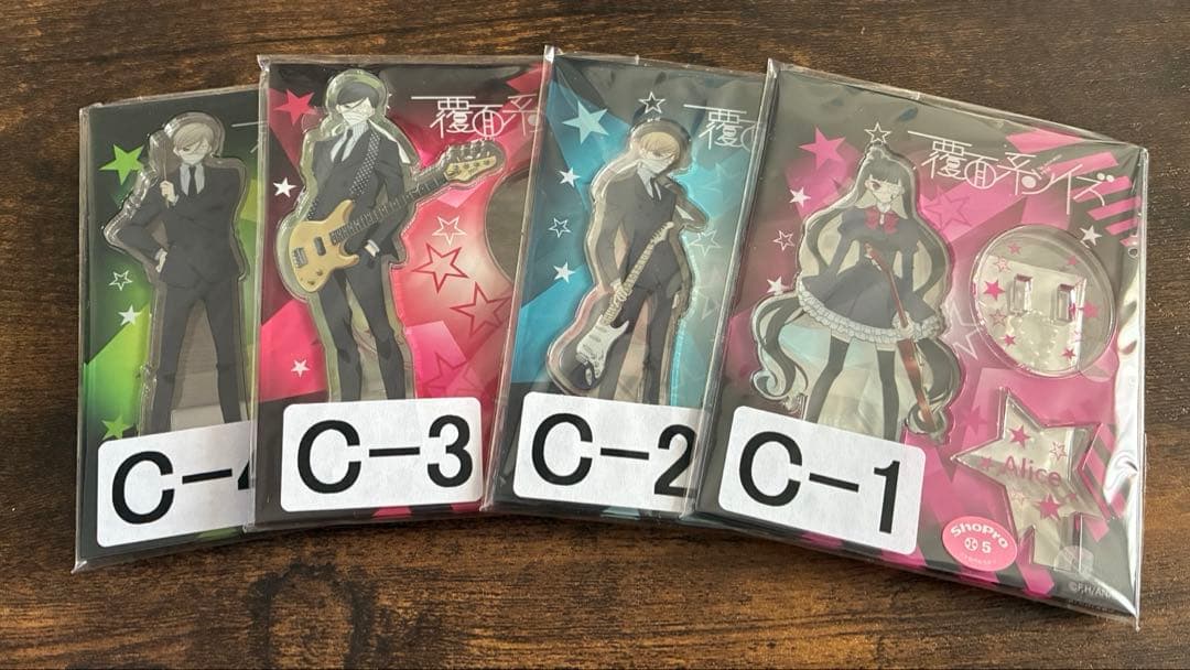 覆面系ノイズ　くじ　アクスタ　4種セット　ニノ　ユズ　ハルヨシ　クロ　ニノハリ