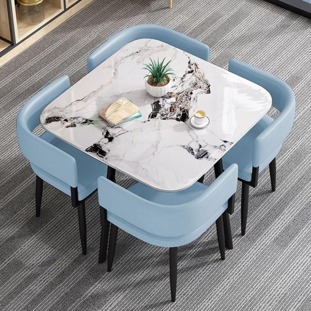 大理石調 ダイニングセット スクエア