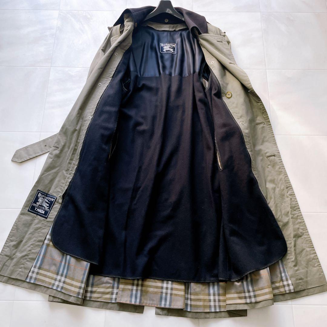 【希少】 Burberry トレンチコート 一枚袖 フルセット カーキ 34