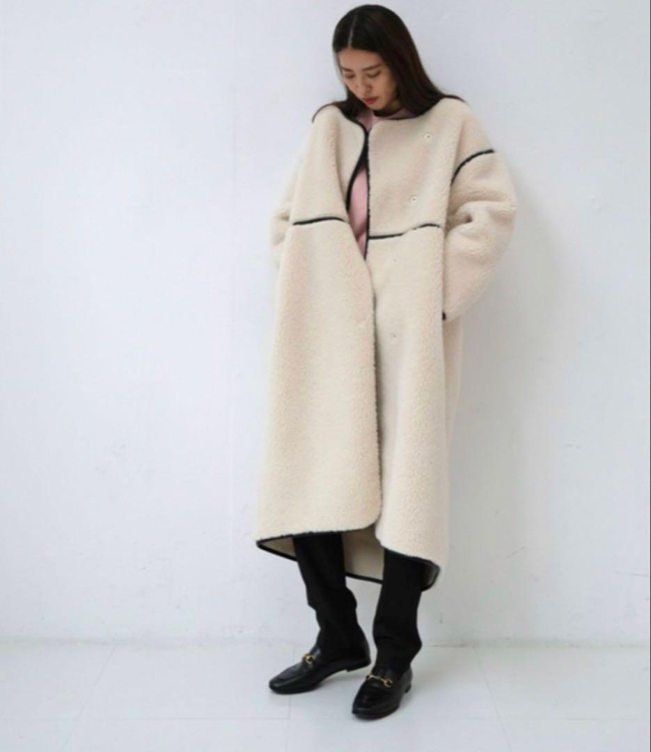 AKTE アクテ ボアロングコート ￼￼フリーサイズ ￼ アウター