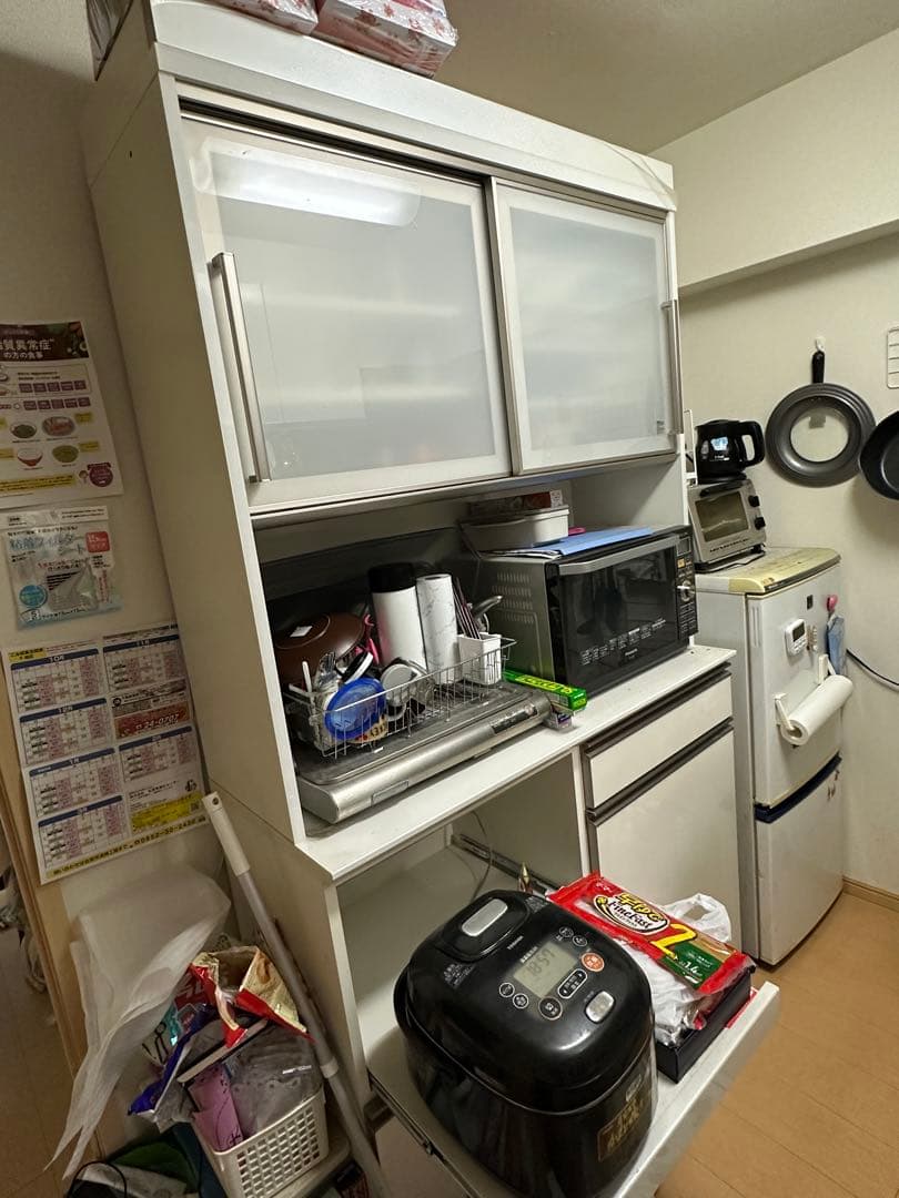 AC AYANO 食器棚・キッチンカウンター ホワイト 引っ越し 断捨離