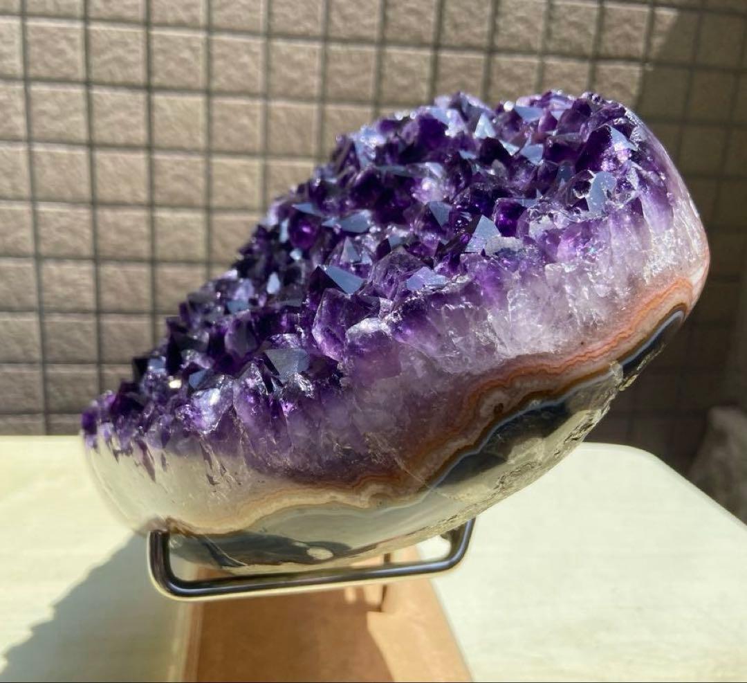 最高品質！ウルグアイ産⭐特大アメジストハートN163