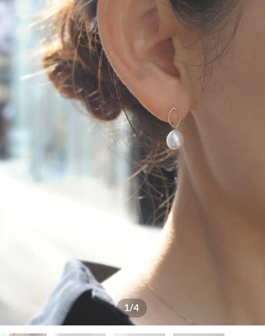 【anq.】 ［K10 ］マーキスパールピアス