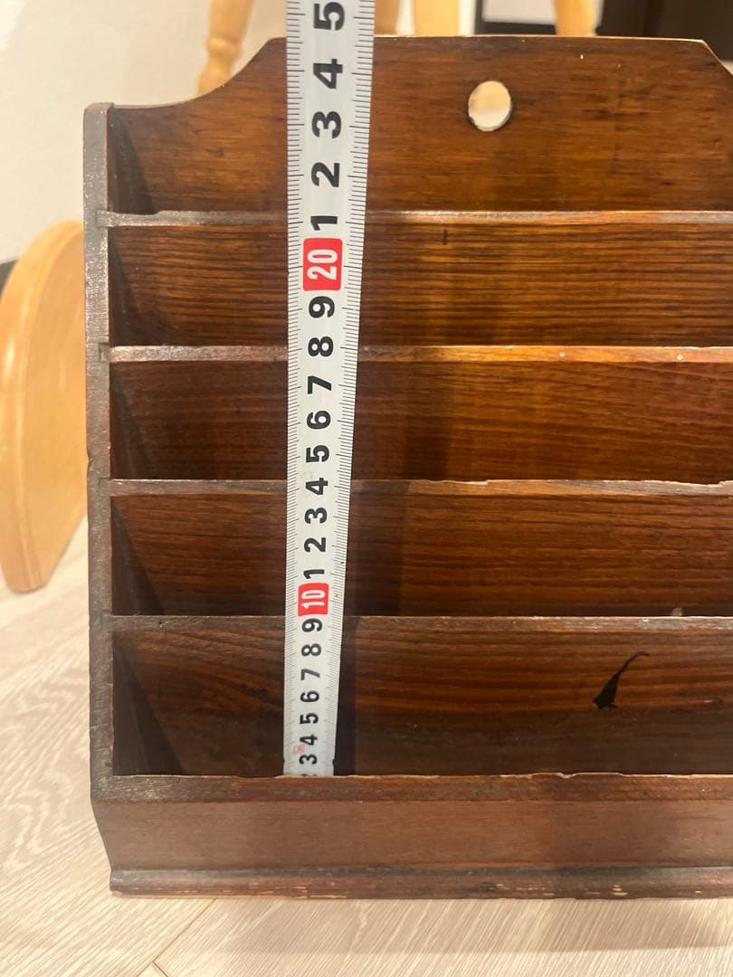 イギリスヴィンテージ 、アンティーク　５段ラック　レターラック