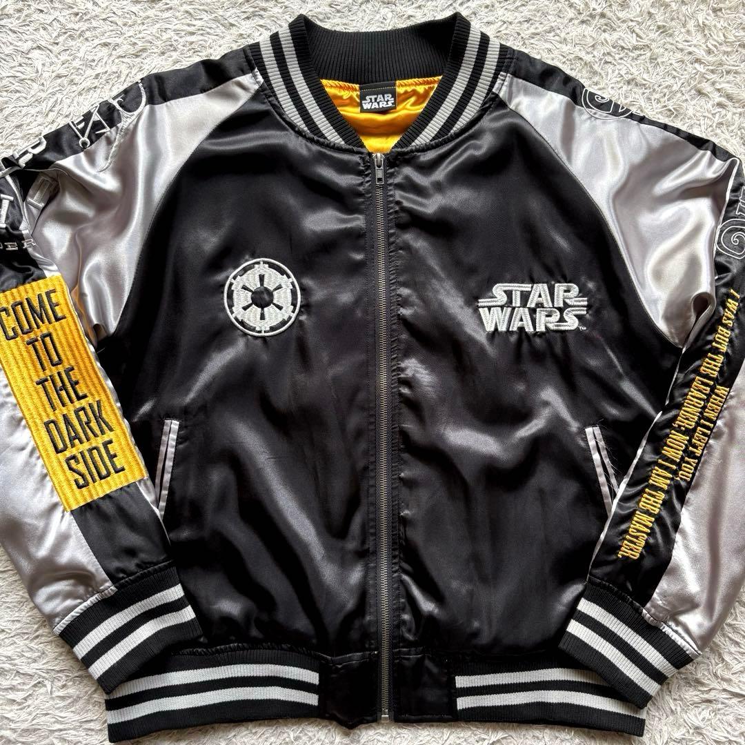 ★美品★ STAR WARS × 丸眞 スカジャン 刺繍 ダースベイダー 黒 L