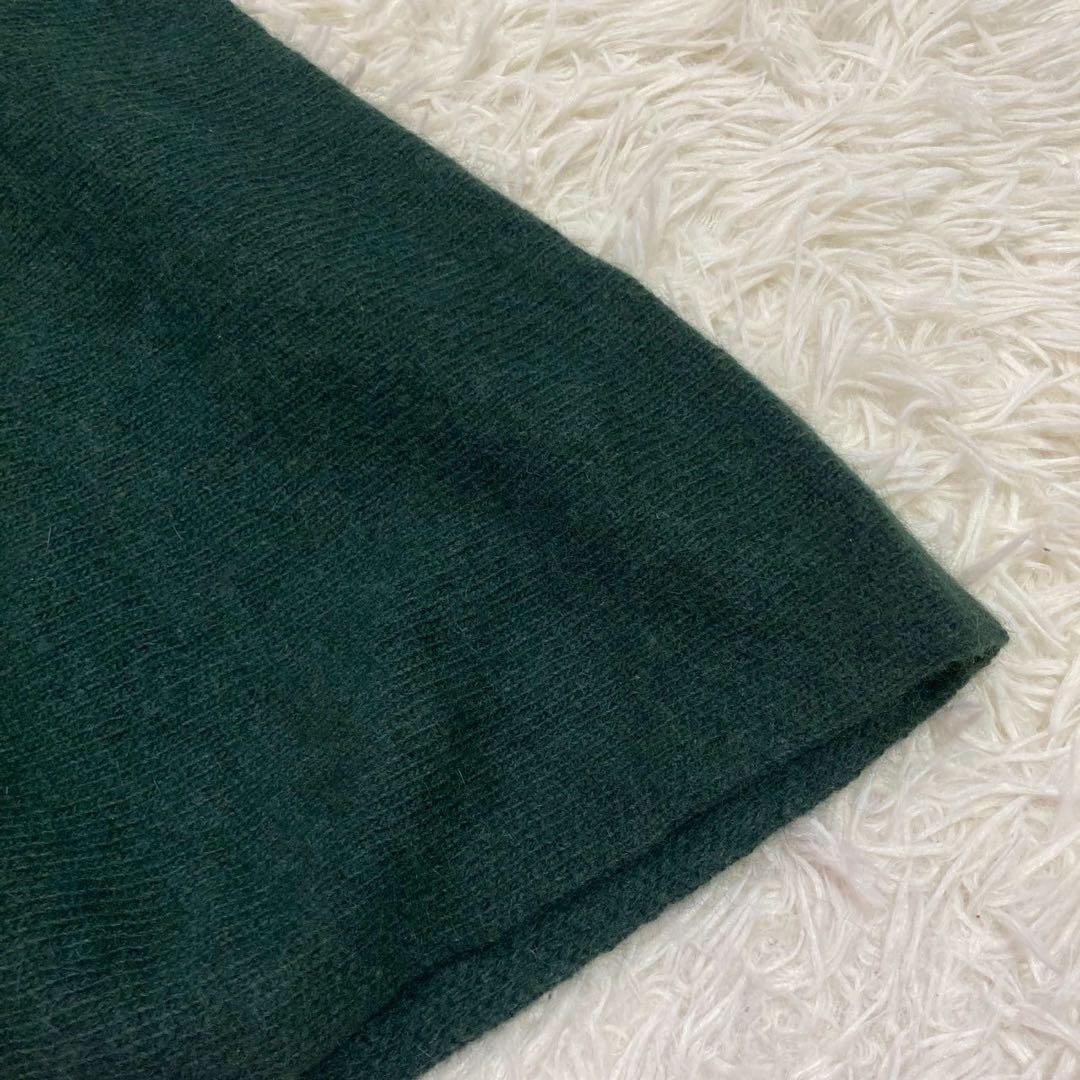 FRED PERRY ニットワンピース グリーン 8 キレイめ フレア オシャレ