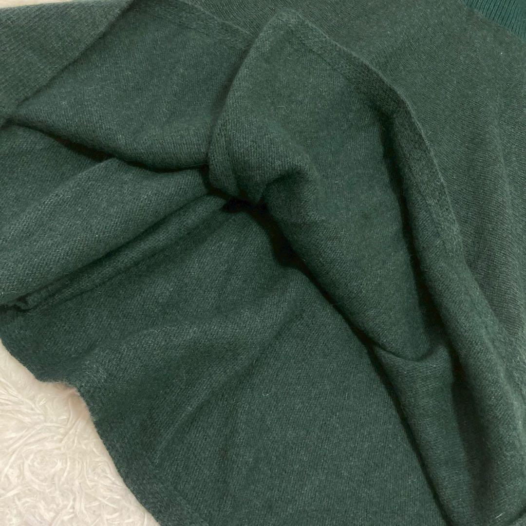 FRED PERRY ニットワンピース グリーン 8 キレイめ フレア オシャレ