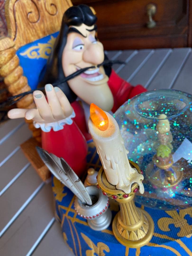 フック船長とティンカーベル　スノーグローブ　オルゴール　ピーターパン ディズニー