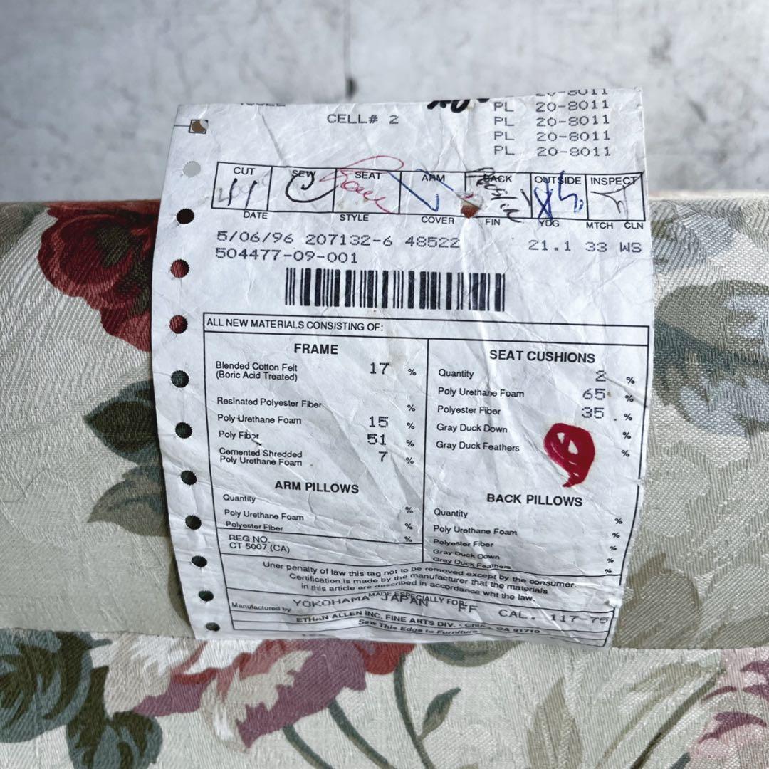 取付無料！イーセンアーレン アメリカ 姫系花柄ファブリックエレガントソファ✨