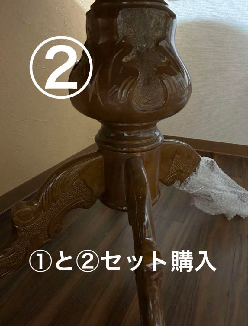 ②イタリア製象嵌テーブル足のみ①とセット