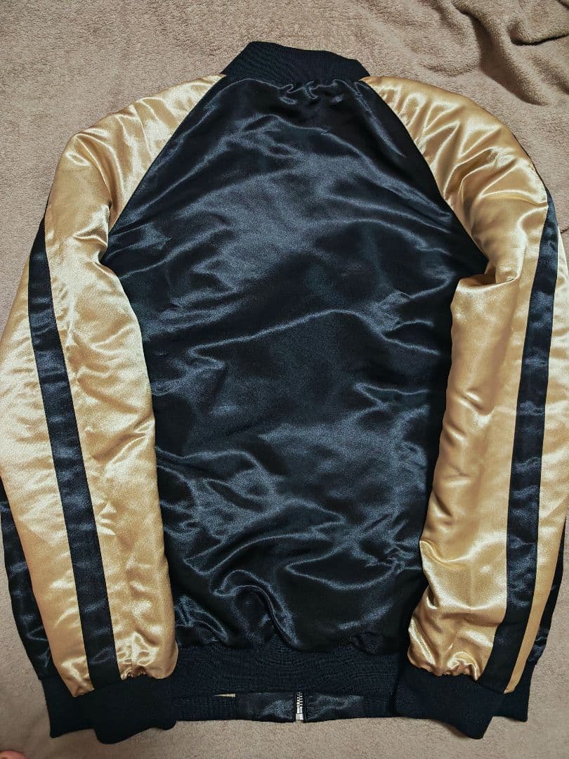 むかしむかし２面用 日本限定 スカジャン vintage 骸骨花 レーヨン