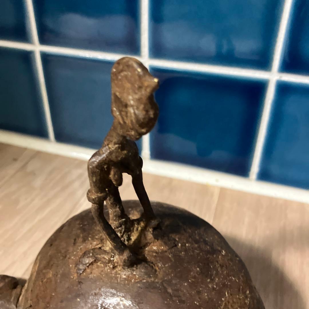 マリ　ドゴン族　金属製 亀のケース