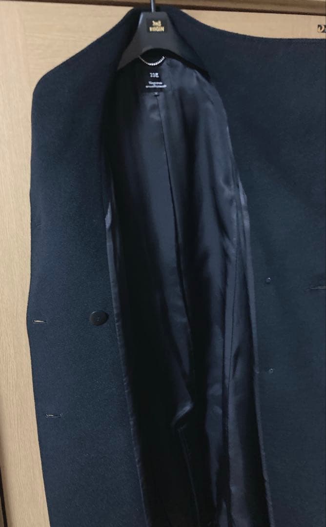 23区 ブラック ベルト付　ロングコート サイズ38 Mサイズ　羊毛✖︎アンゴラ