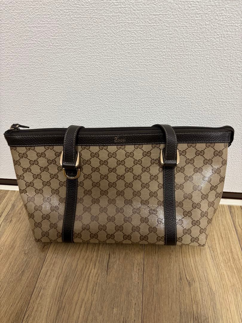 GUCCI グッチ アビーGGクリスタルトートバッグ ベージュ