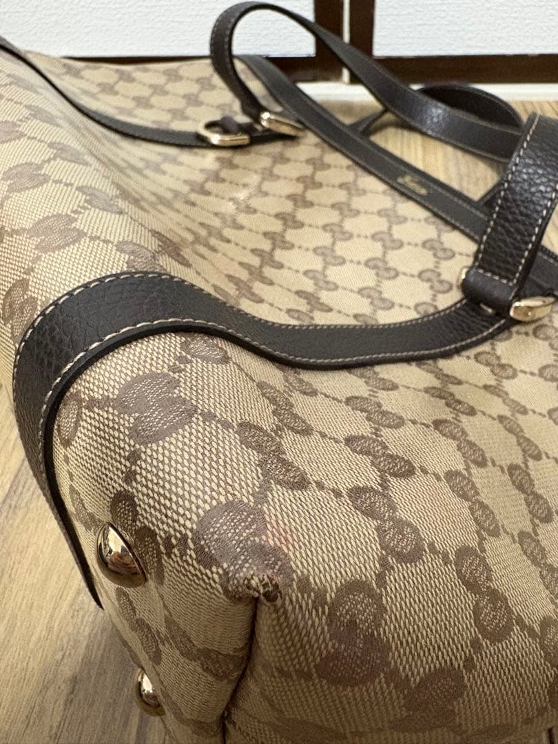 GUCCI グッチ アビーGGクリスタルトートバッグ ベージュ