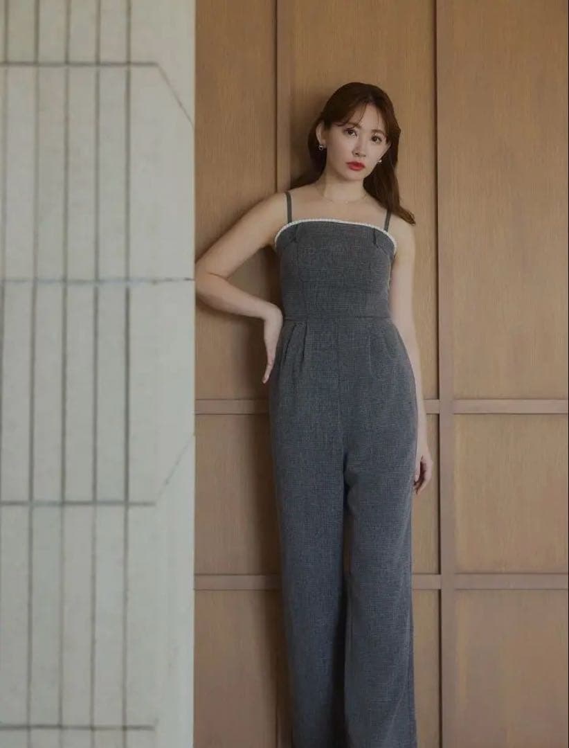 Her lip to♡Frilled Tweed Jumpsuit♡新品Mサイズ