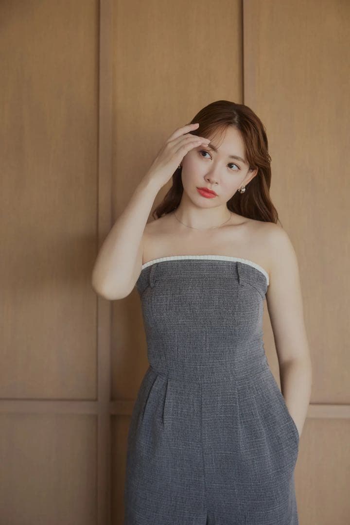 Her lip to♡Frilled Tweed Jumpsuit♡新品Mサイズ