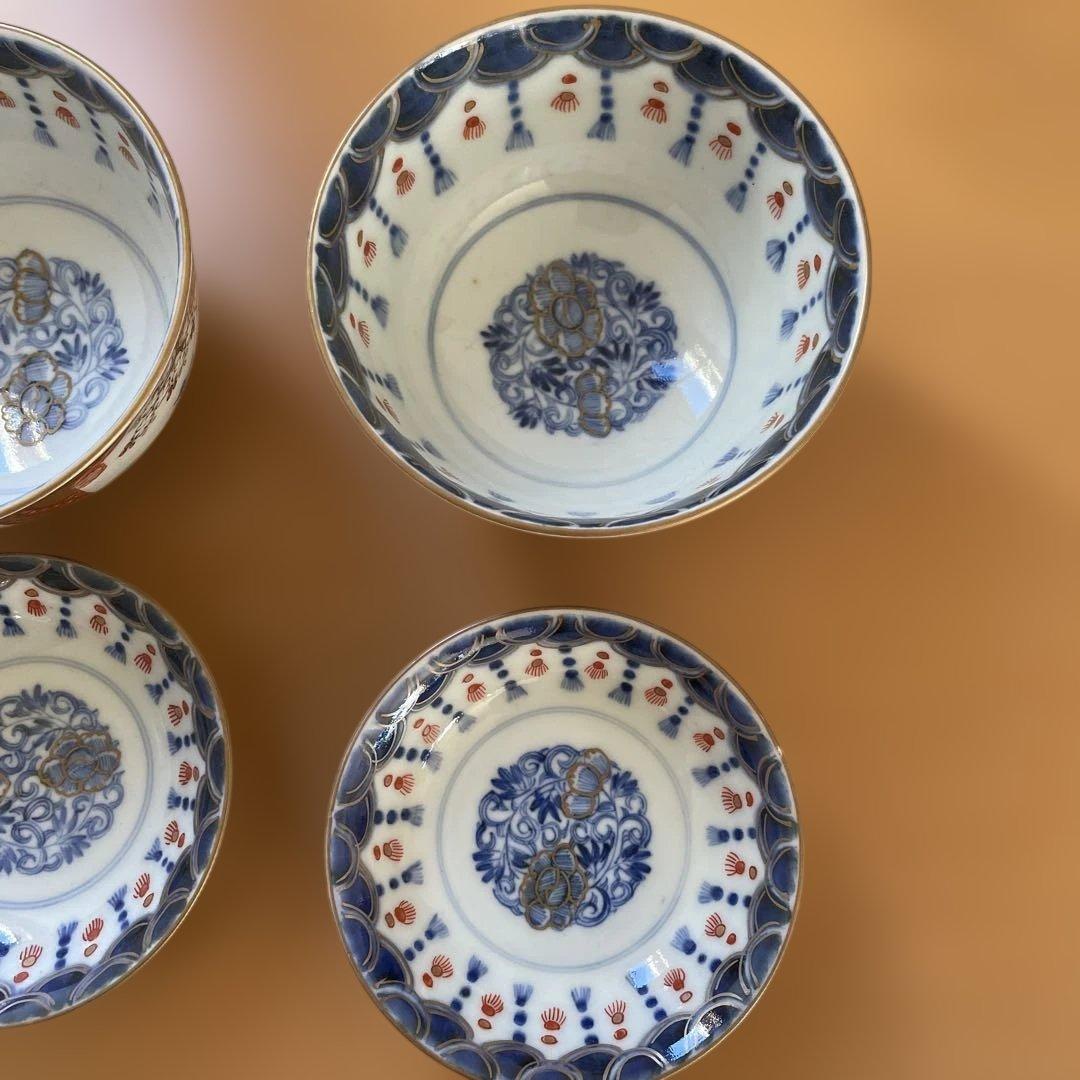 ♦骨董♦瓔珞♦蓋茶碗♦2客♦多分明治時代♦