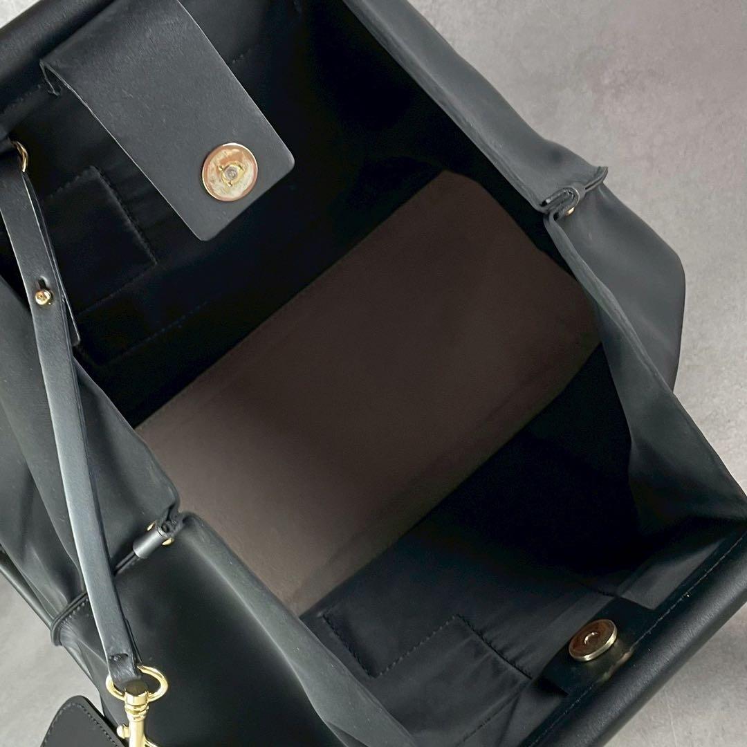 Ayuka✨IACUCCI ソルベット トートバッグ 黒 ナイロン×レザー