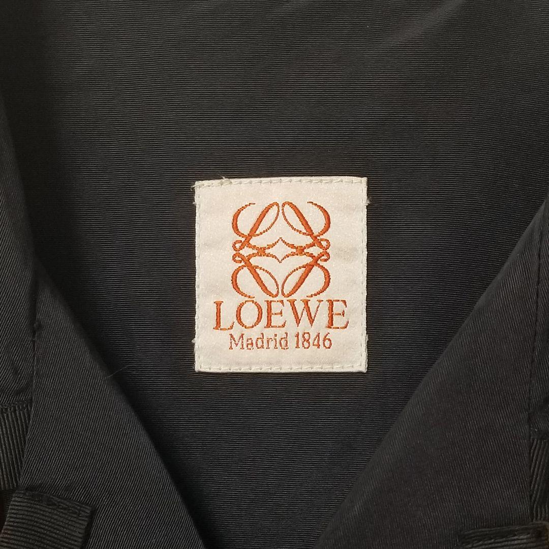 【最終値下げ】【LOEWE】ダブルブレスト トレンチコート ブラック 44