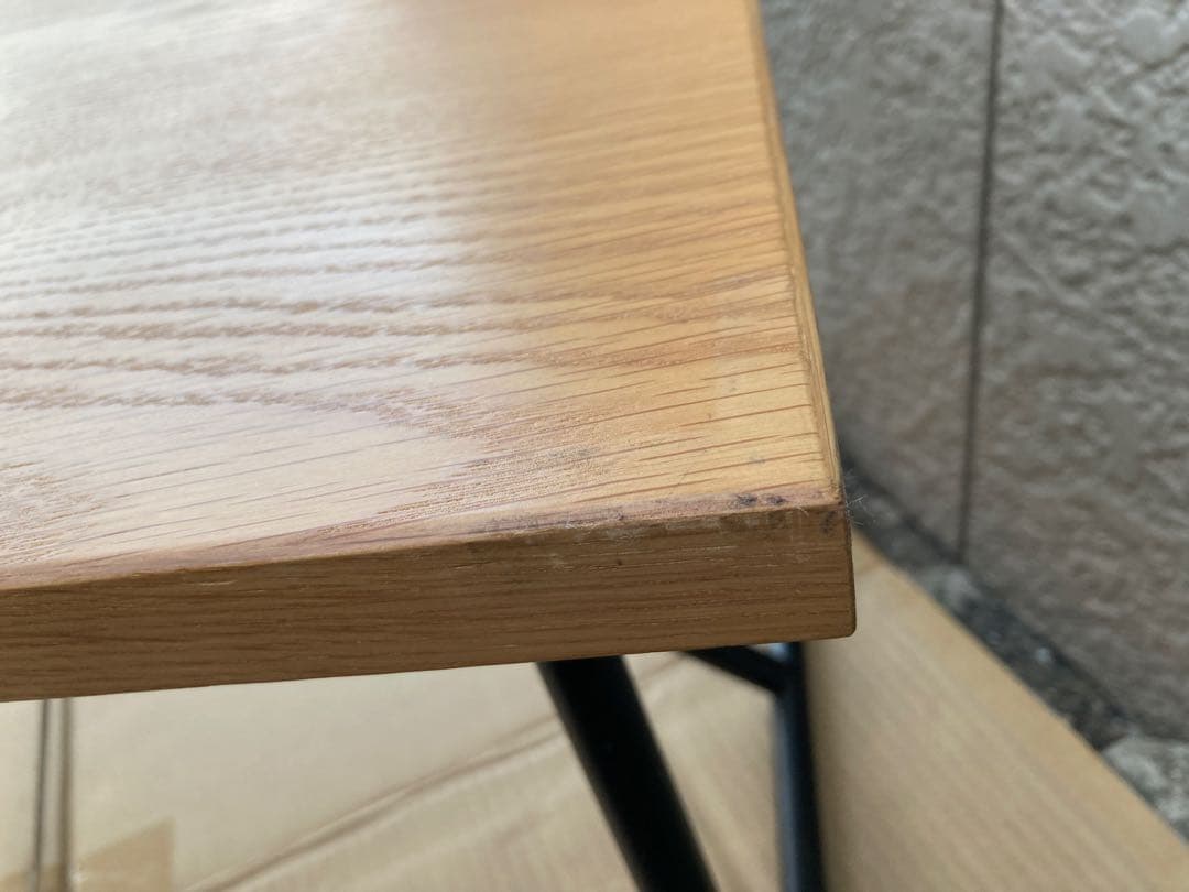 廃番muji無印良品オーク材折りたたみローテーブルデスクフォールディング作業台