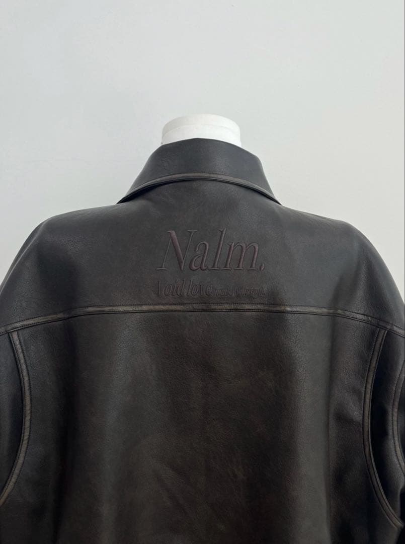 ジャケット・アウター Nalm. vintage leather jacket dark brown