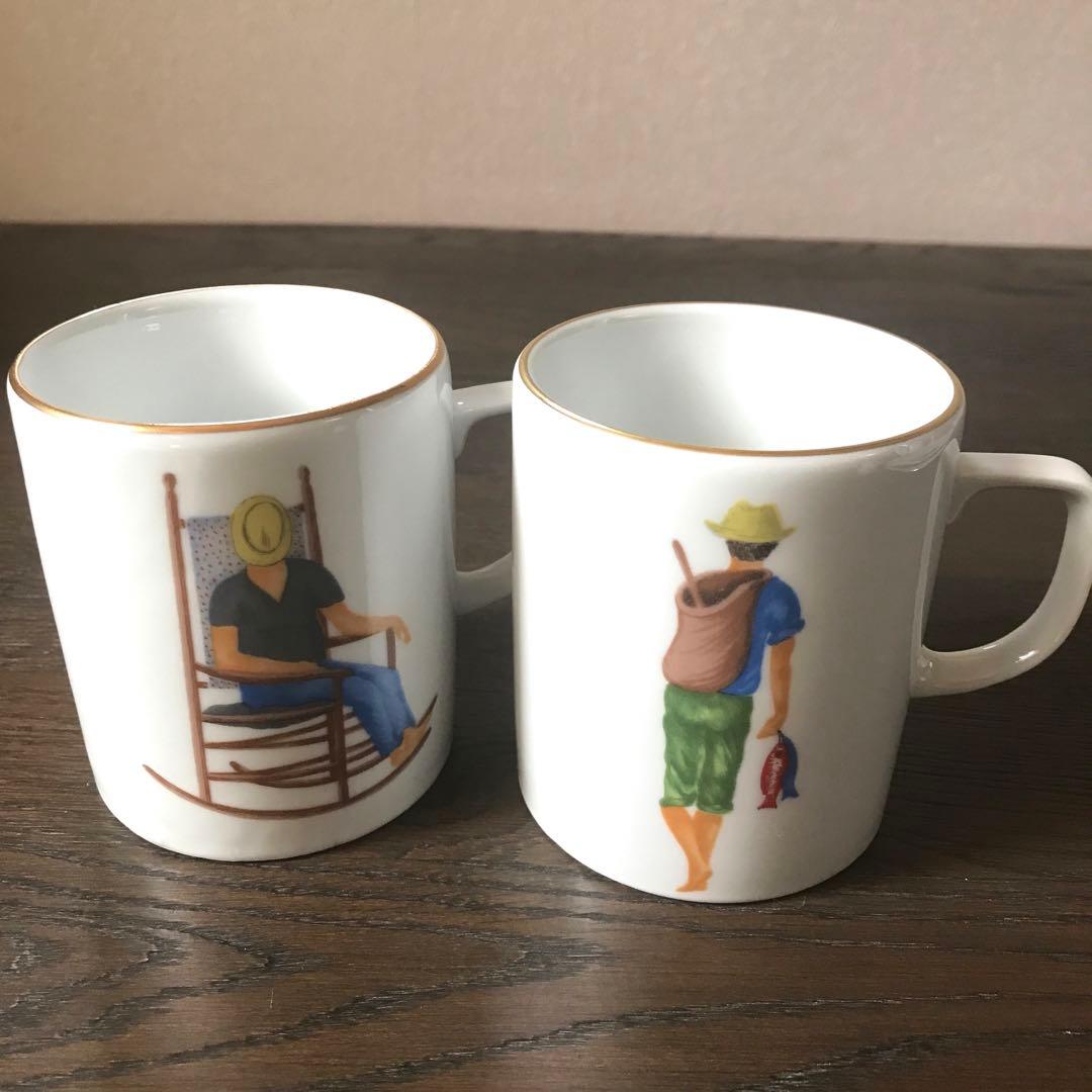 【未使用】リモージュ フィリップ デズリエ　大皿プレート マグカップ　6点セット